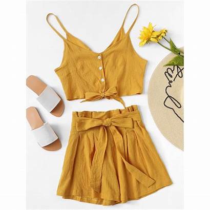 Shorts Tie Cami Knot Self Summer Outfits