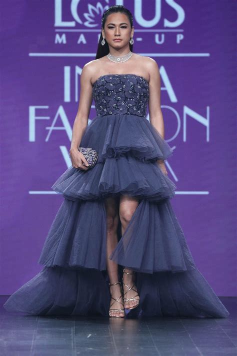 Buy Amit Gt Blue Tulle Layered Tube Gown Online Aza Fashions