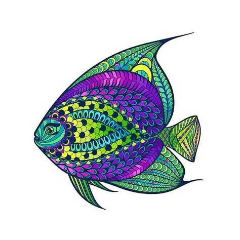 Zentangle Stylized Fish With Abstract by Avokishvok | Abstract digital art, Abstract canvas ...