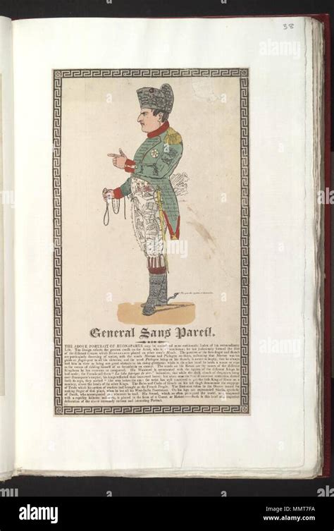 Caricature Of Napoleon I British Political Cartoon General Sans