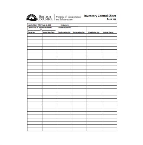 Inventory Sheet Pdf Charlotte Clergy Coalition