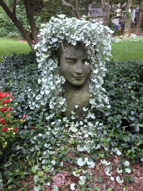 Head Planters And Face Pots Whimsical Containers Garden Art