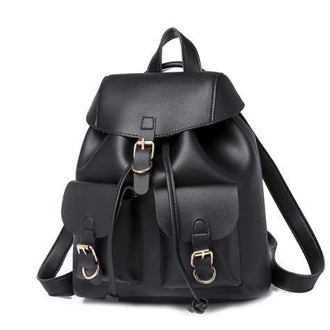 2018 Soft Leather Womens Backpack Fashion School Bag For Teenage Girls