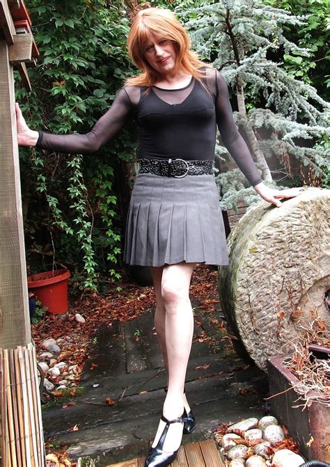 Short Pleated Skirt Pleatedskirt Slimy Transgender Girls Tranny