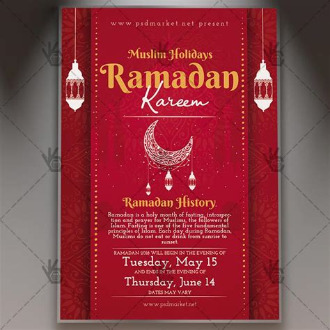 Ramadan Kareem Flyer Islamic Psd Template Psdmarket