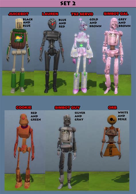 Mod The Sims Lots More Bots 21 New Servo Overrides