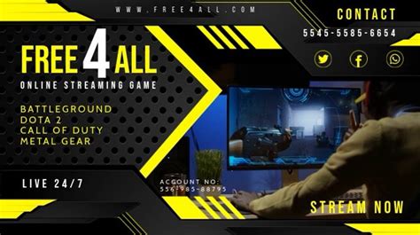 Yellow Game Streamer Twitch Banner In 2020 Gaming