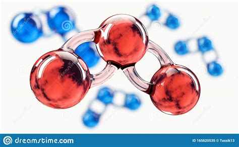 Carbon Dioxide Molecule Clipping Path Included 3d
