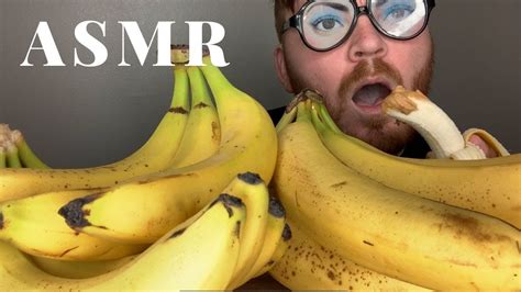 Asmr Bananas And Peanut Butter Squishy Eating Sounds Youtube