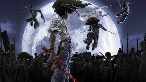 Anime Scene Screenshot Afro Samurai Katana Anime Hd Wallpaper