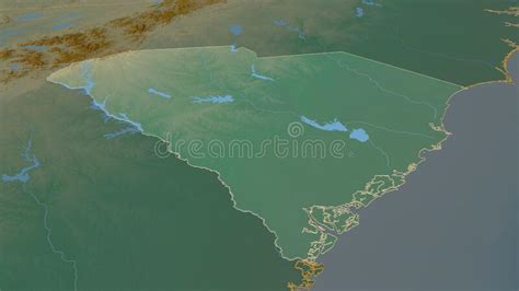 South Carolina Relief Map Stock Illustrations 180 South Carolina