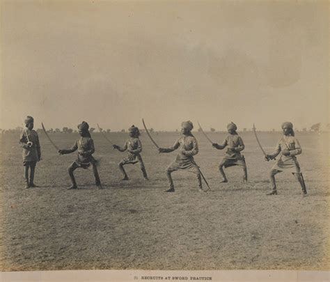 Recruits Of The 25th Cavalry Frontier Force At Sword Practice Lahore