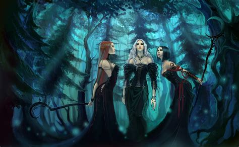 Wallpaper Illustration Fantasy Art Spooky Artwork Witch Gothic Mythology Midnight