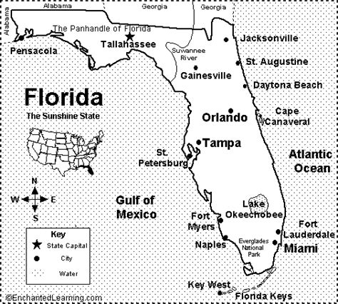Map Of Florida For Kids Real Map