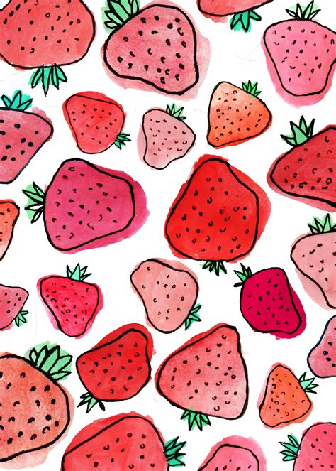 Cute Strawberry Wallpapers Wallpaper Cave