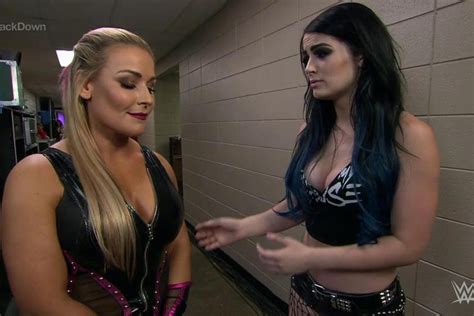 Paige And Natalya Backstage Kiss