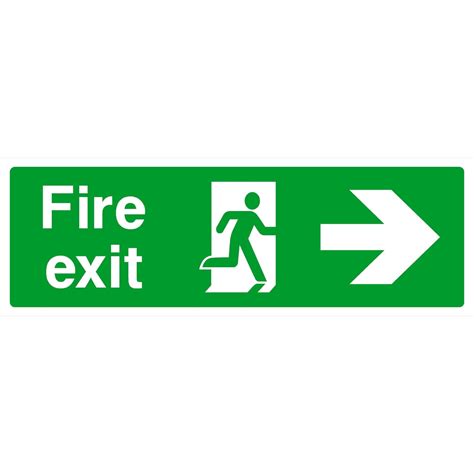 Fire Exit Sign Right Arrow Fire Exit Signs