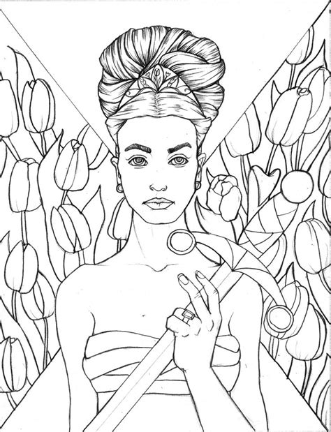 Beautiful Adult Coloring Page