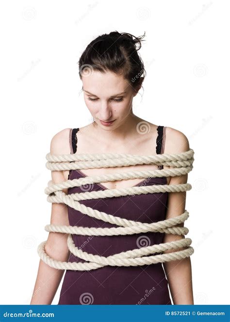 Tied Up Woman Stock Image Image Of Background Toil Woman 8572521