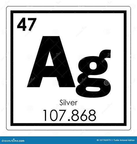 Silver Chemical Element Stock Illustration Illustration Of Periodic