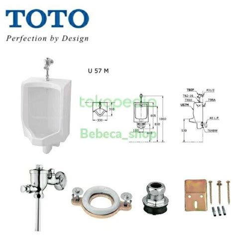 Jual Urinal Toto U57m Wf Putih Comp Set T60p Tx921uv4 Packing