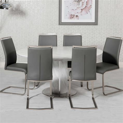 Allure 4 6 Person Round Extending Dining Table White Meubles