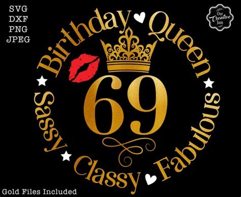 69 And Fabulous Svg 69 Svg 69 Birthday Svg 69th Birthday Etsy