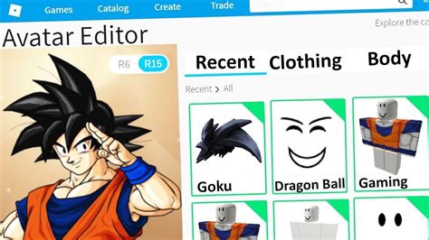 How To Make A Goku Avatar Roblox Youtube