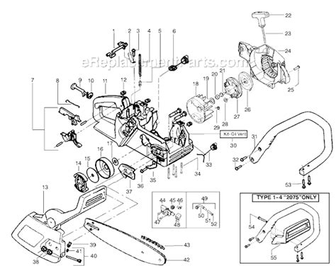 Poulan 2075c Parts List And Diagram Type 5