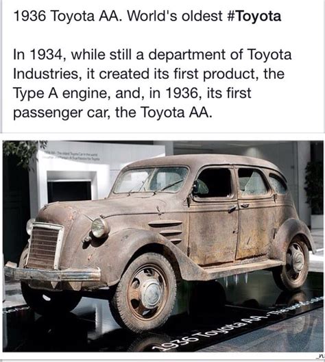 Worlds Oldest Toyota Toyota Automobile Olds