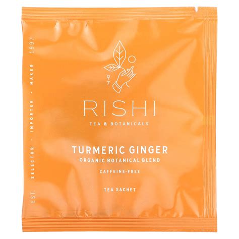Rishi Tea Organic Botanical Blend Turmeric Ginger Caffeine Free