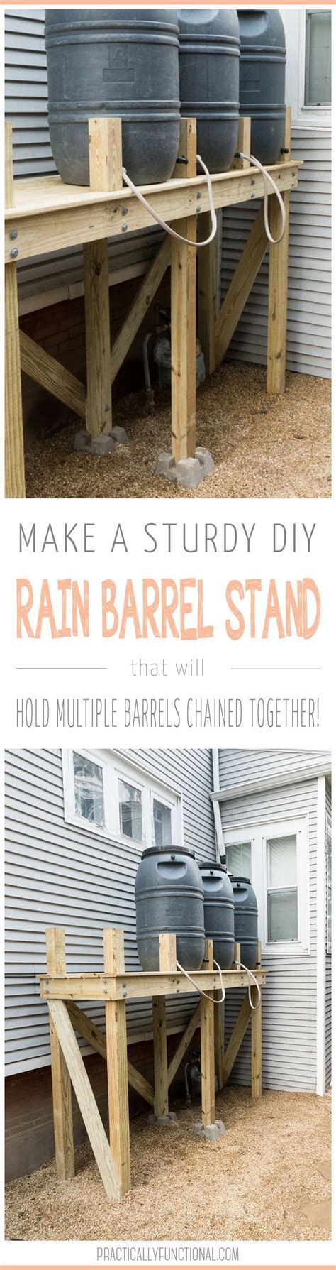 This will keep the whole stand square. DIY Rain Barrel Stand For Multiple Rain Barrels (With images) | Rain barrel stand, Backyard ...