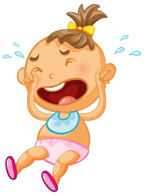 Baby Girl Crying Clip Art
