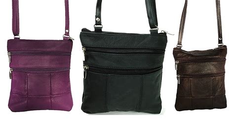 Genuine Soft Leather Cross Body Bag 6 Colors