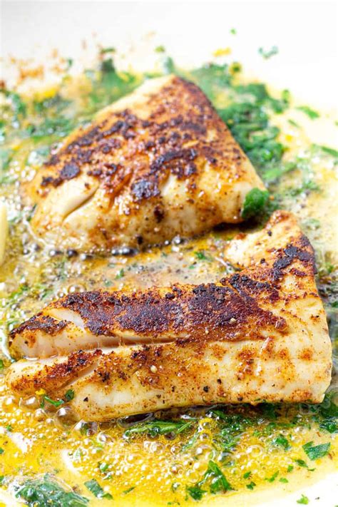 Pan Fried Lemon Butter Cod Recipe Seared Cod Recipe Cod Recipes