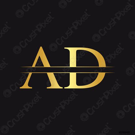 Eerste Ad Letter Logo Met Creatieve Moderne Business Typografie Vector