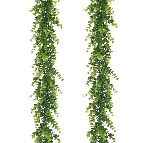 Coolmade Floral Artificial Hanging Vines Faux Eucalyptus Garlands 4 30
