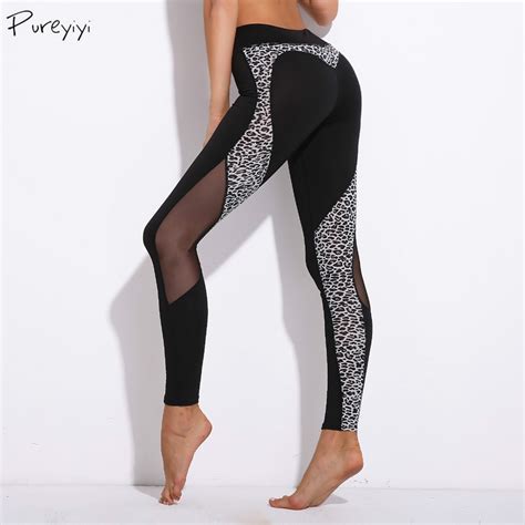 women workout leggings heart patchwork leggings women s leopard and mesh sexy slim leggings