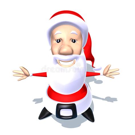 Santa Flying Away With Clipping Path Stock Illustration Illustration Of Claus Isolated