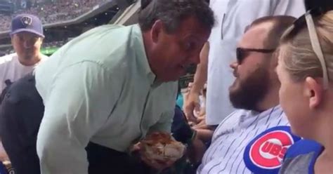 Watch Chris Christie Get In A Cubs Fans Face At A Baseball Game