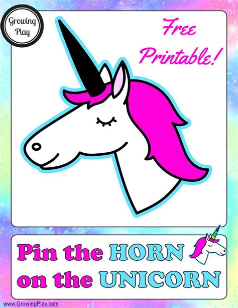Pin The Horn On The Unicorn Growing Play