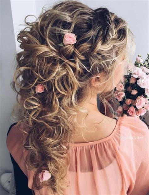 20 soft and sweet wedding hairstyles for curly hair 2023