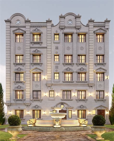 Classic Residential Building On Behance Hotel Exterior Classic