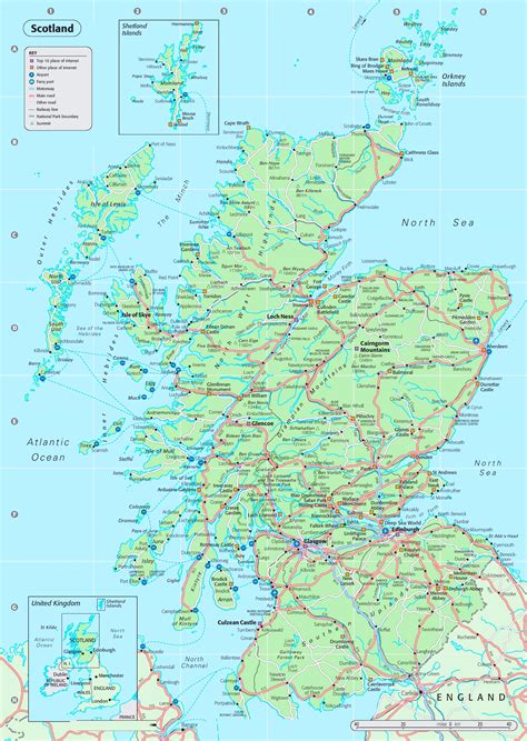 Scotland forms the most northerly of the countries that currently make up with just 68 people per sq. Map Of Scotland - Pinotglobal.com