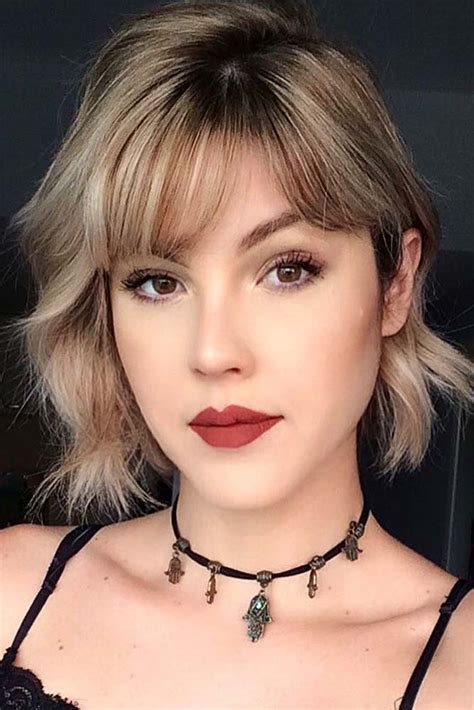 Side parted bangs with short sides. Most Stylish Short Hair Styles with Bangs
