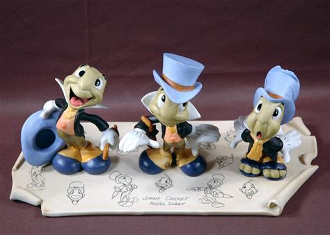 Walt Disney Gallery Pinocchio Jiminy Cricket Model Sheet Figural Scene