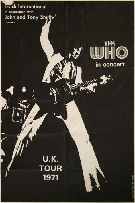 the who u k tour 1971 vintage music art vintage music posters vintage advertising posters