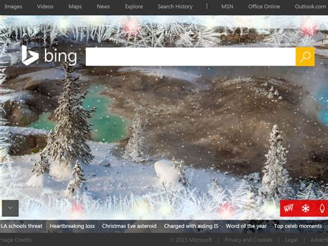 You Can Add A Crackling Fireplace And Other Holiday Effects On The Bing