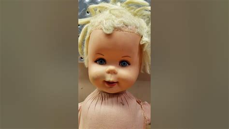 Mattel 1965 Baby Teenie Talk Doll Pull String Youtube