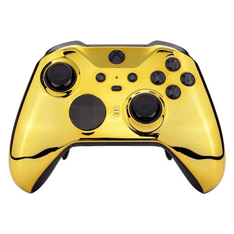 Chrome Gold Un Modded Custom Controller Compatible With Xbox One Elite
